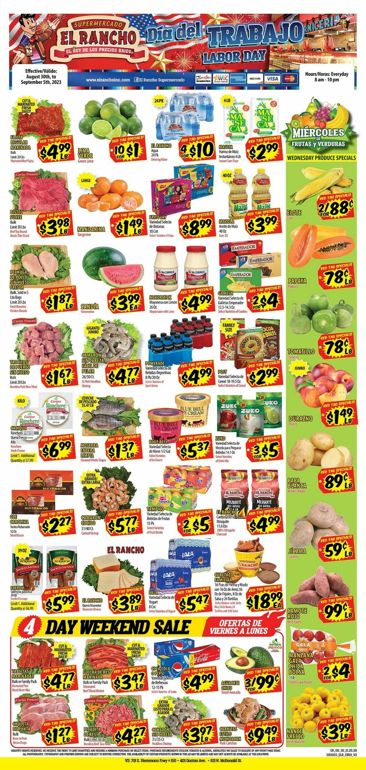 El Rancho Weekly Ads from August 30