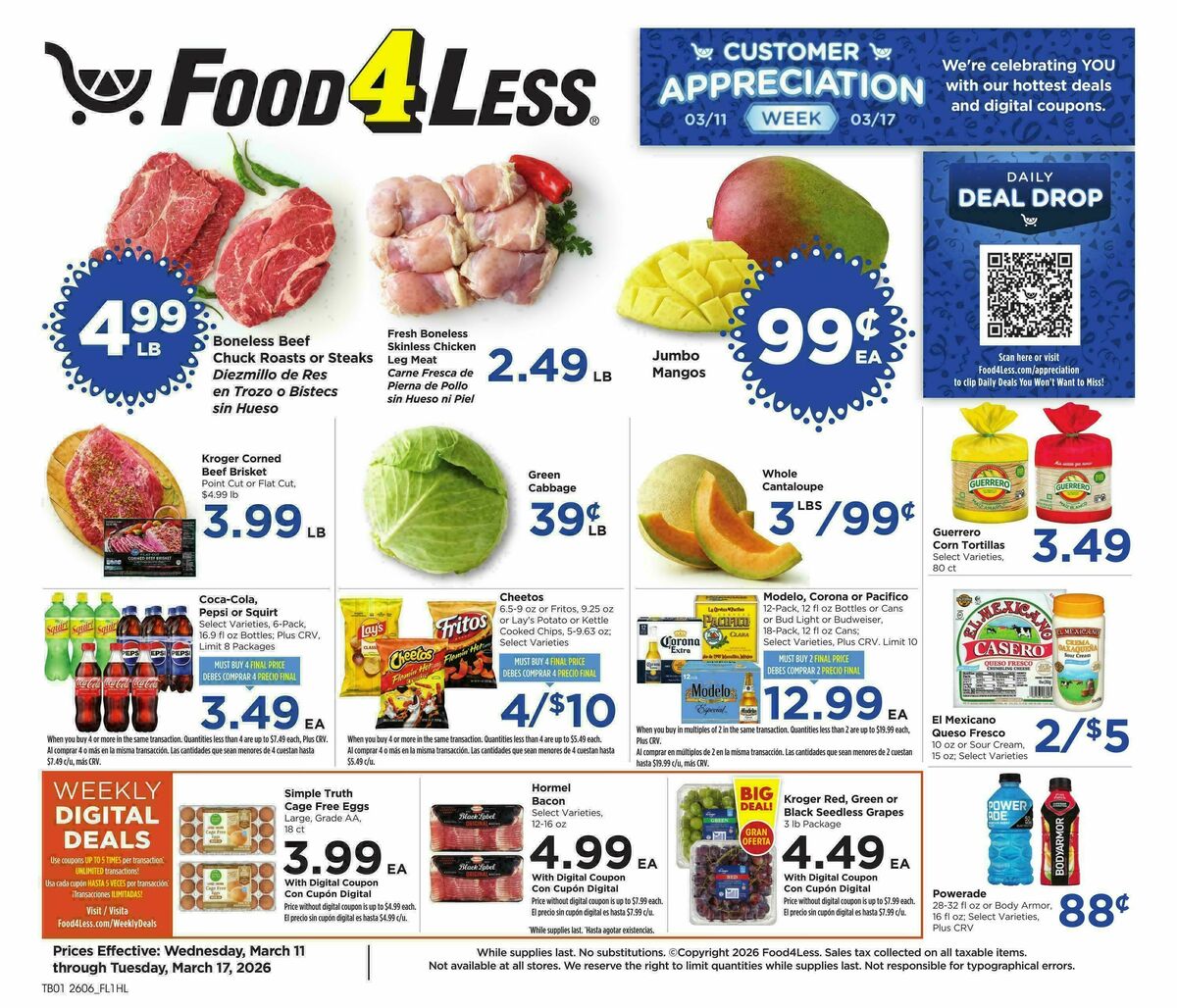 Shop 4 Less Food 4 Less Weekly Ads & Deals from March 11