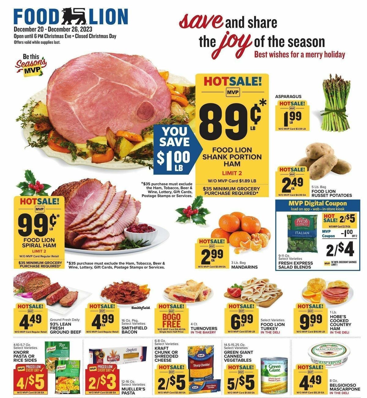 Food lion weekly ad from december 20