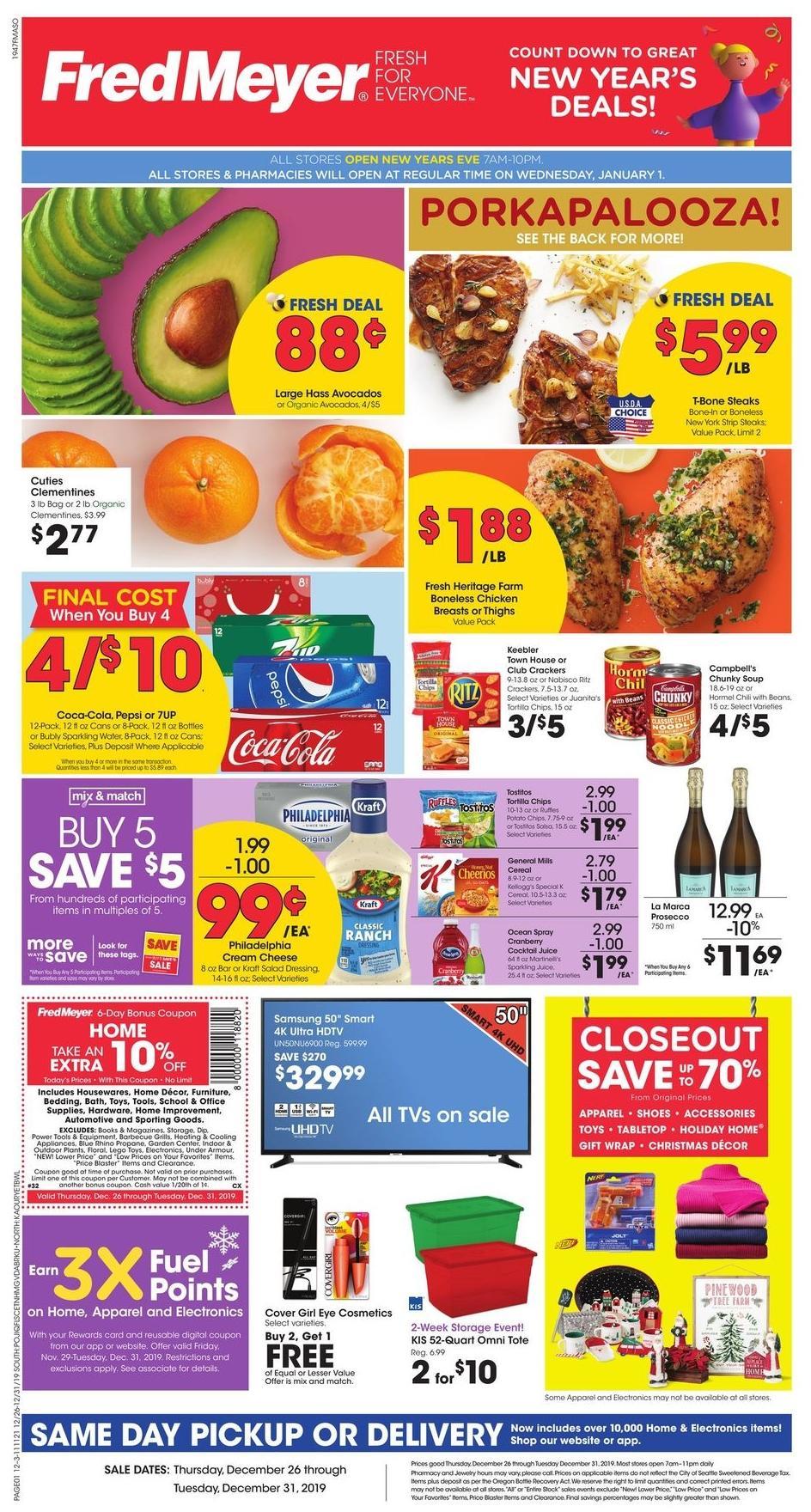 Fred Meyer Weekly Ad & Specials from December 26