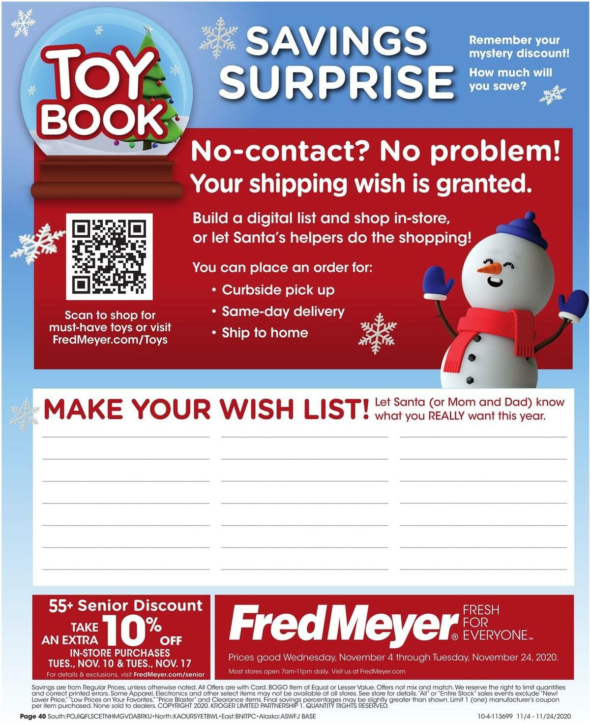 Fred Meyer Toy Wish Book Weekly Ad & Specials from November 4 Page 40