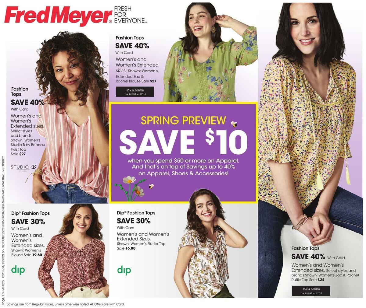 Fred Meyer Apparel Weekly Ad & Specials from March 31