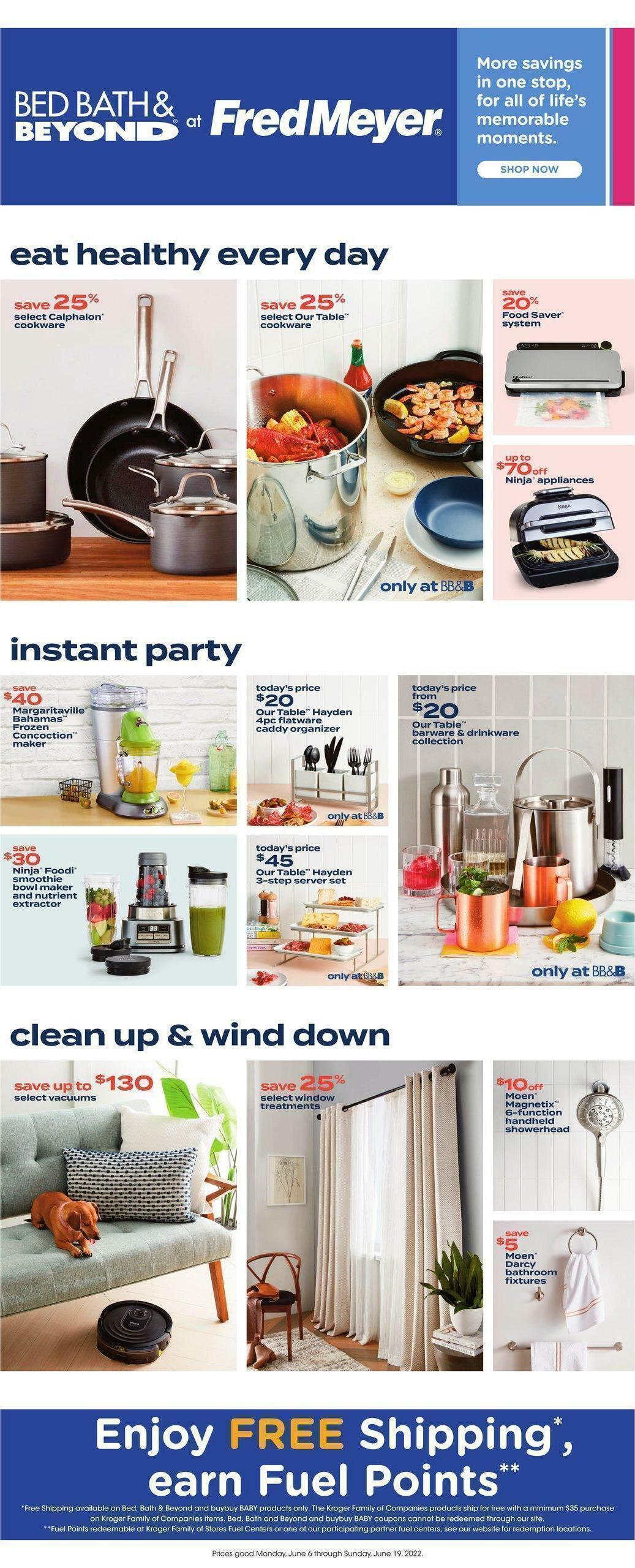 Fred Meyer Bed, Bath & Beyond Weekly Ad & Specials from June 6