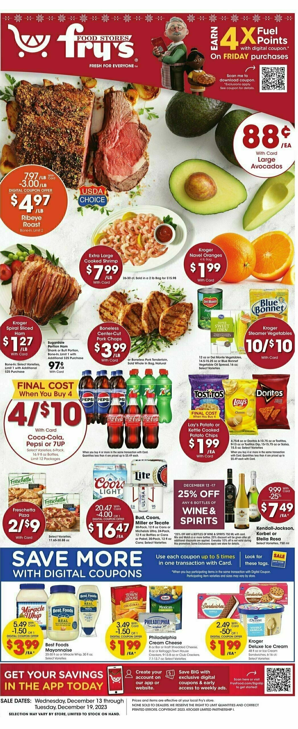 Fry's Food Weekly Ad from December 13