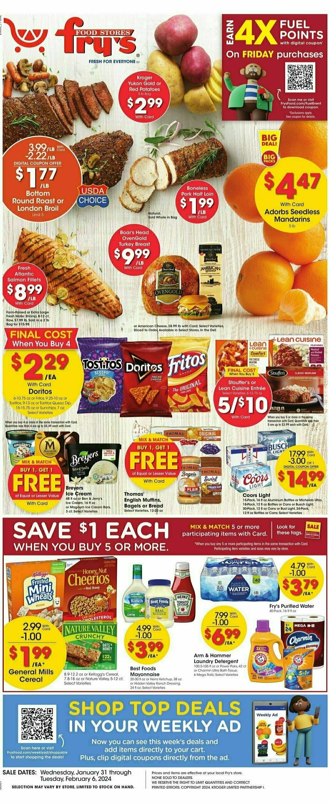Fry's Food Weekly Ad from January 31
