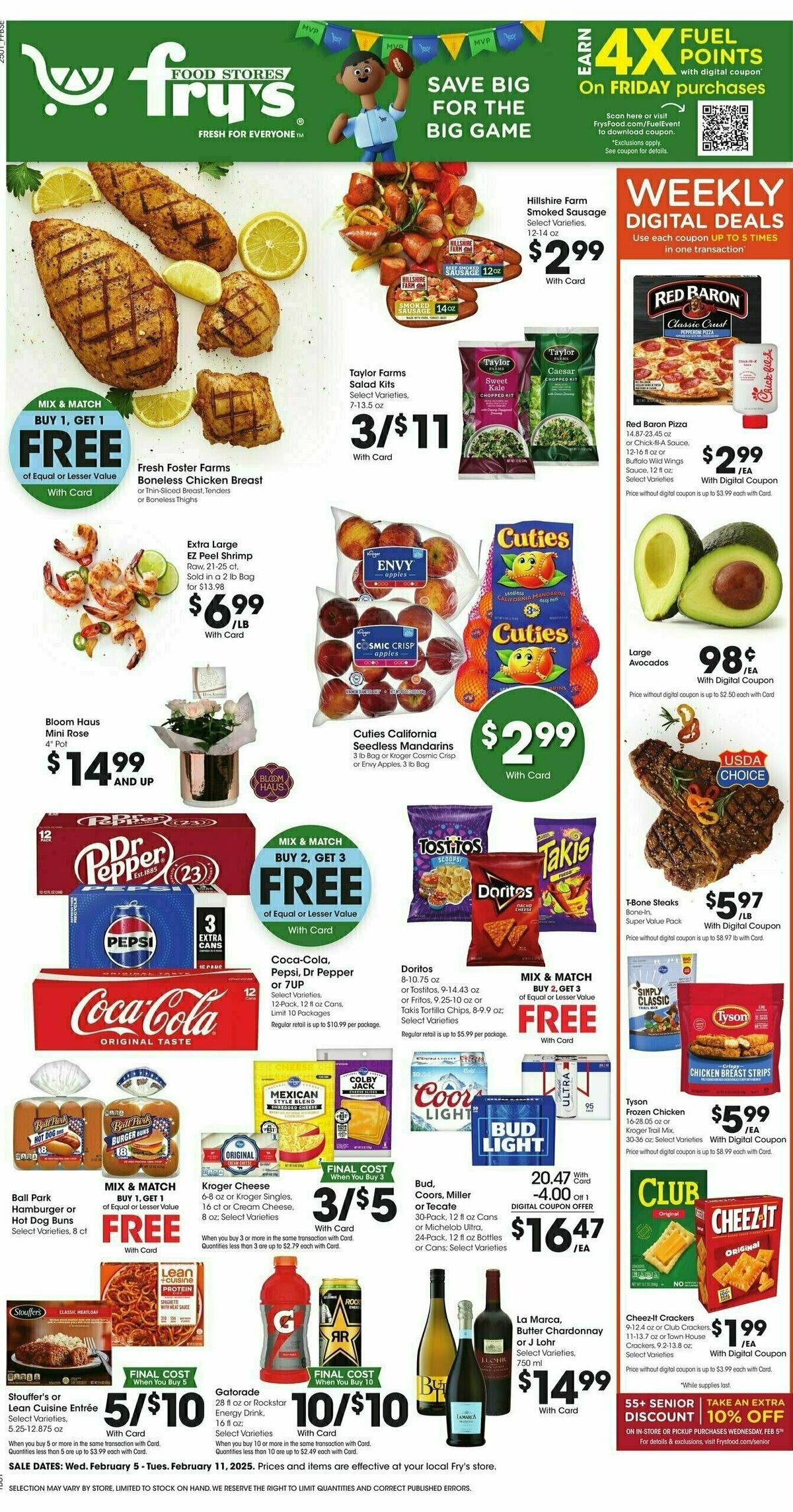 Fry's Food Weekly Ad from February 5