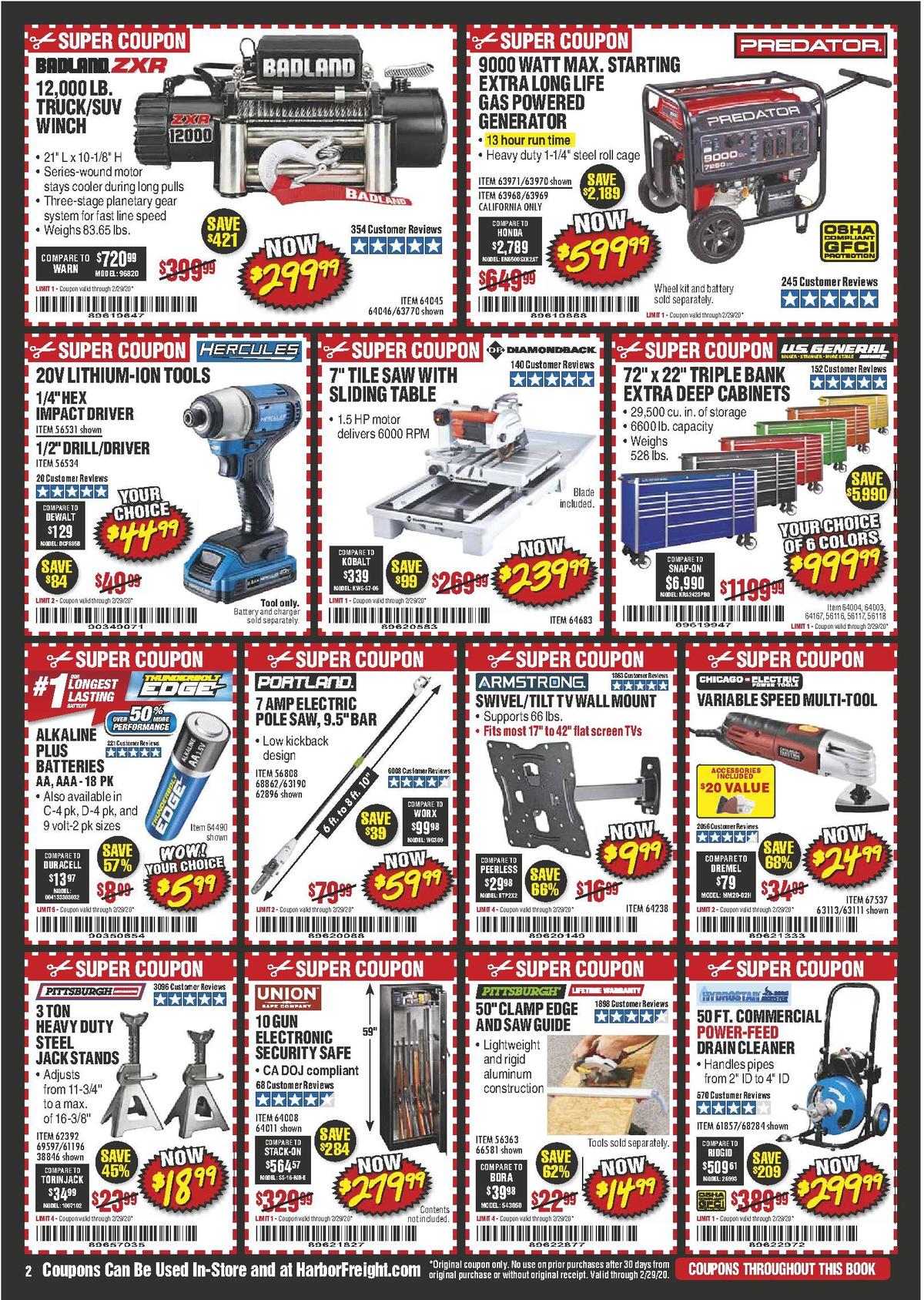 Harbor Freight Tools Best Offers & Special Buys for February 1 Page 2