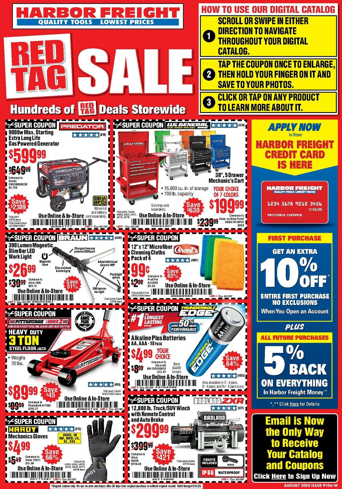 Harbor Freight Tools Best Offers amp Special Buys from August 1