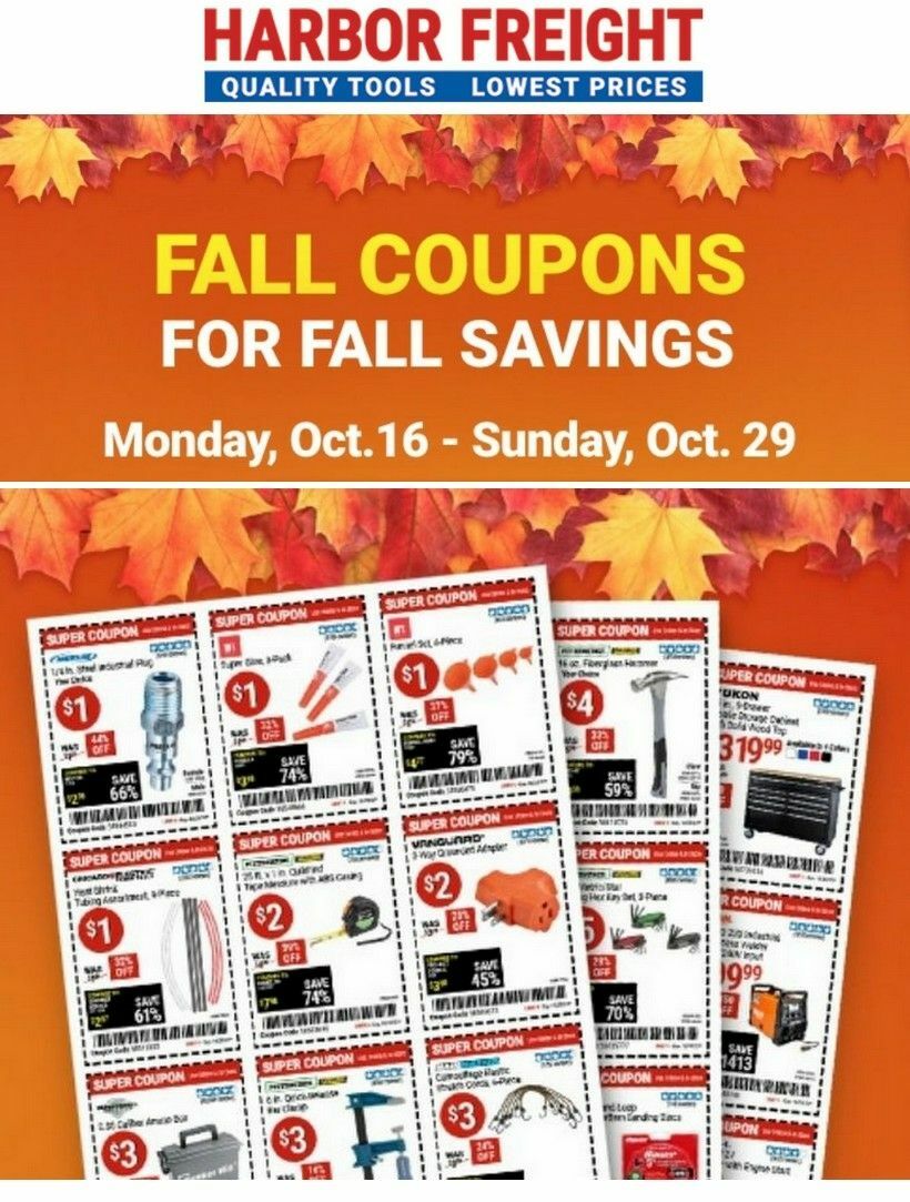 Harbor Freight Tools Best Offers & Special Buys from October 16