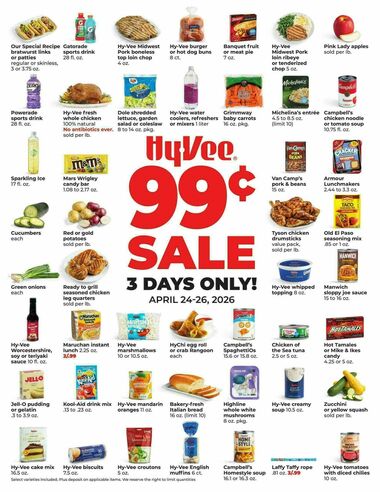Hy-Vee 3 DAYS ONLY!