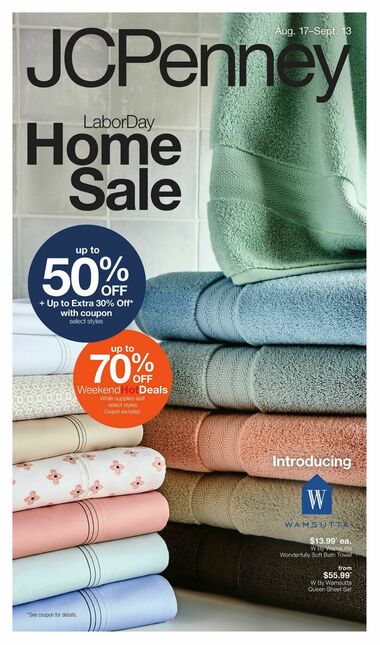 JCPenney Labor Day Home Sale