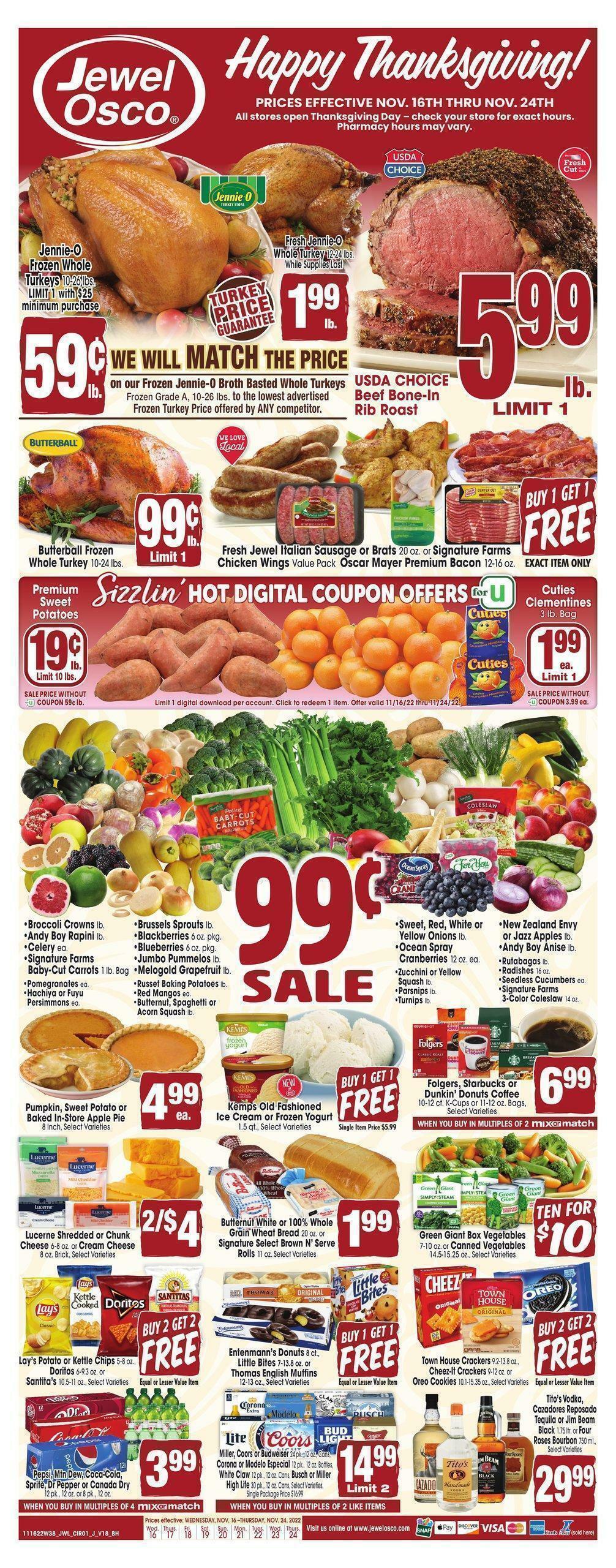 Jewel Osco Weekly Ad from November 16