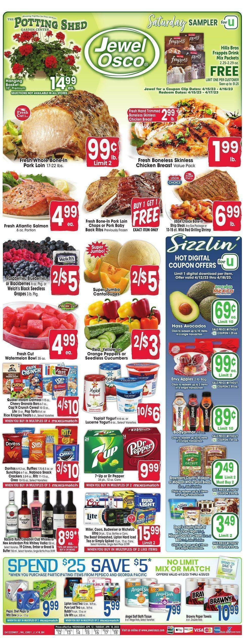 Jewel Osco Weekly Ad from April 12