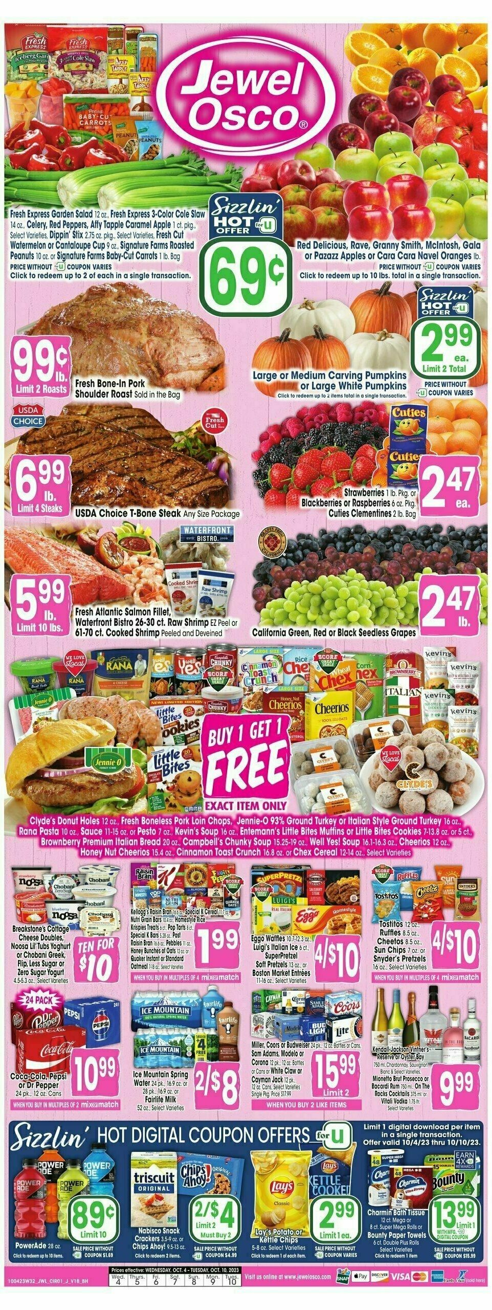 Jewel Osco Weekly Ad from October 4