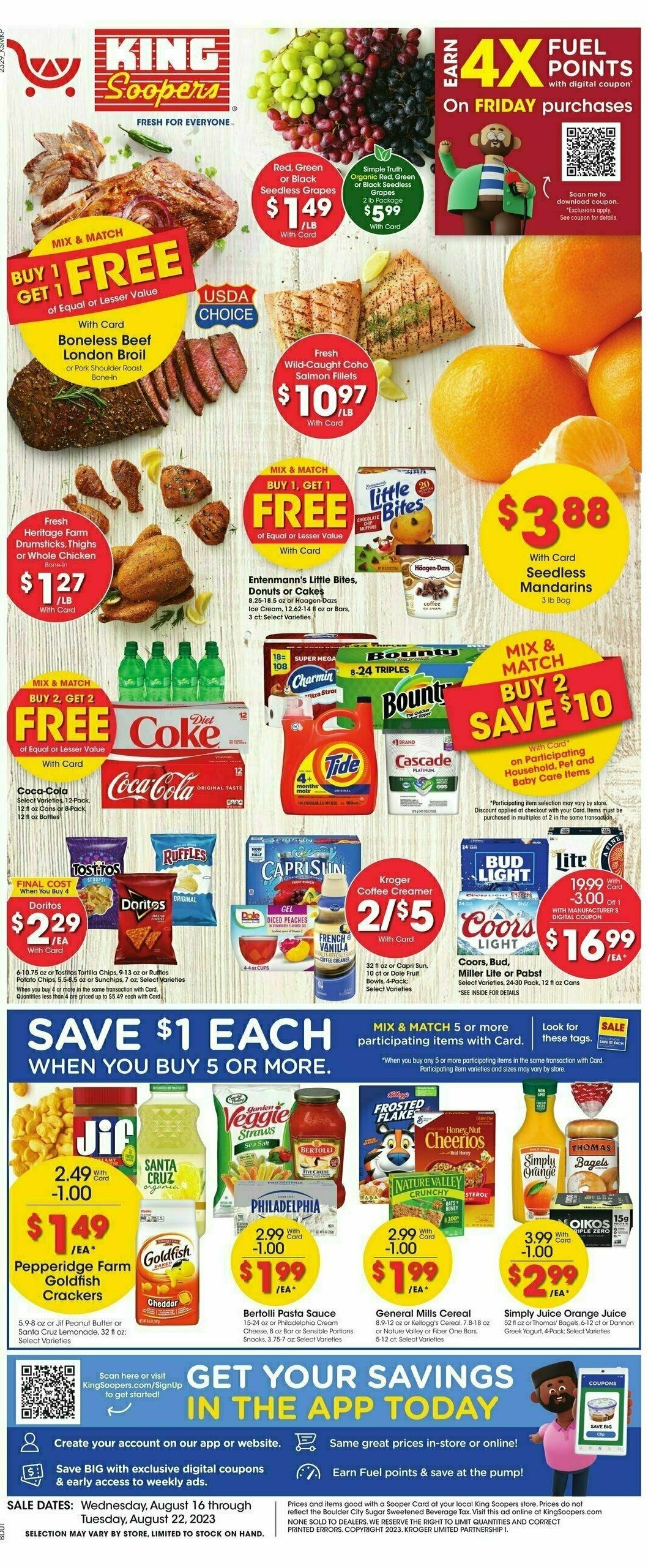 King Soopers Weekly Ad & Deals from August 16
