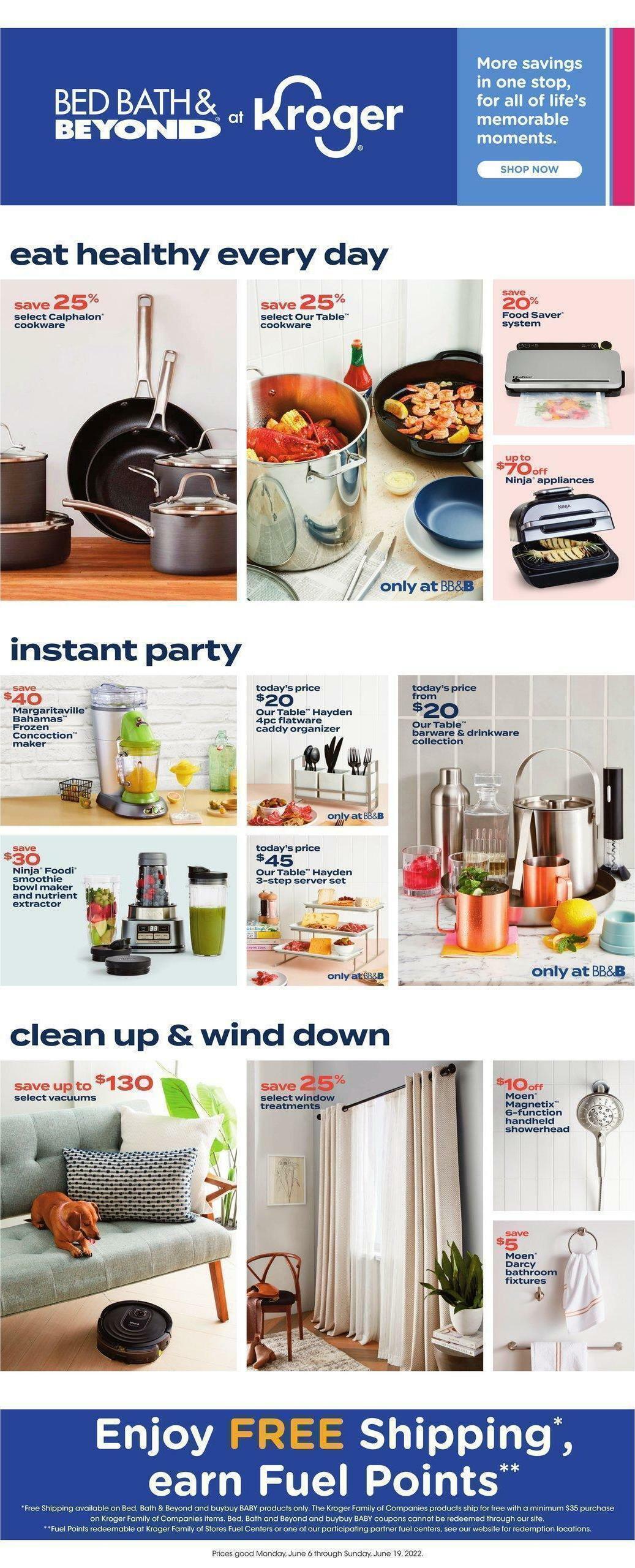 Kroger Bed, Bath & Beyond Weekly Ads & Special Buys from June 6