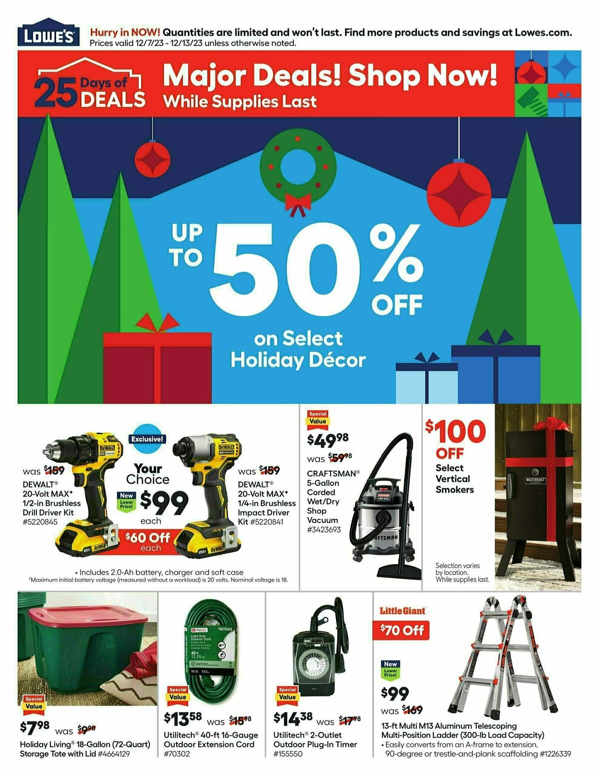 Lowe's Weekly Ads & Deals from December 7