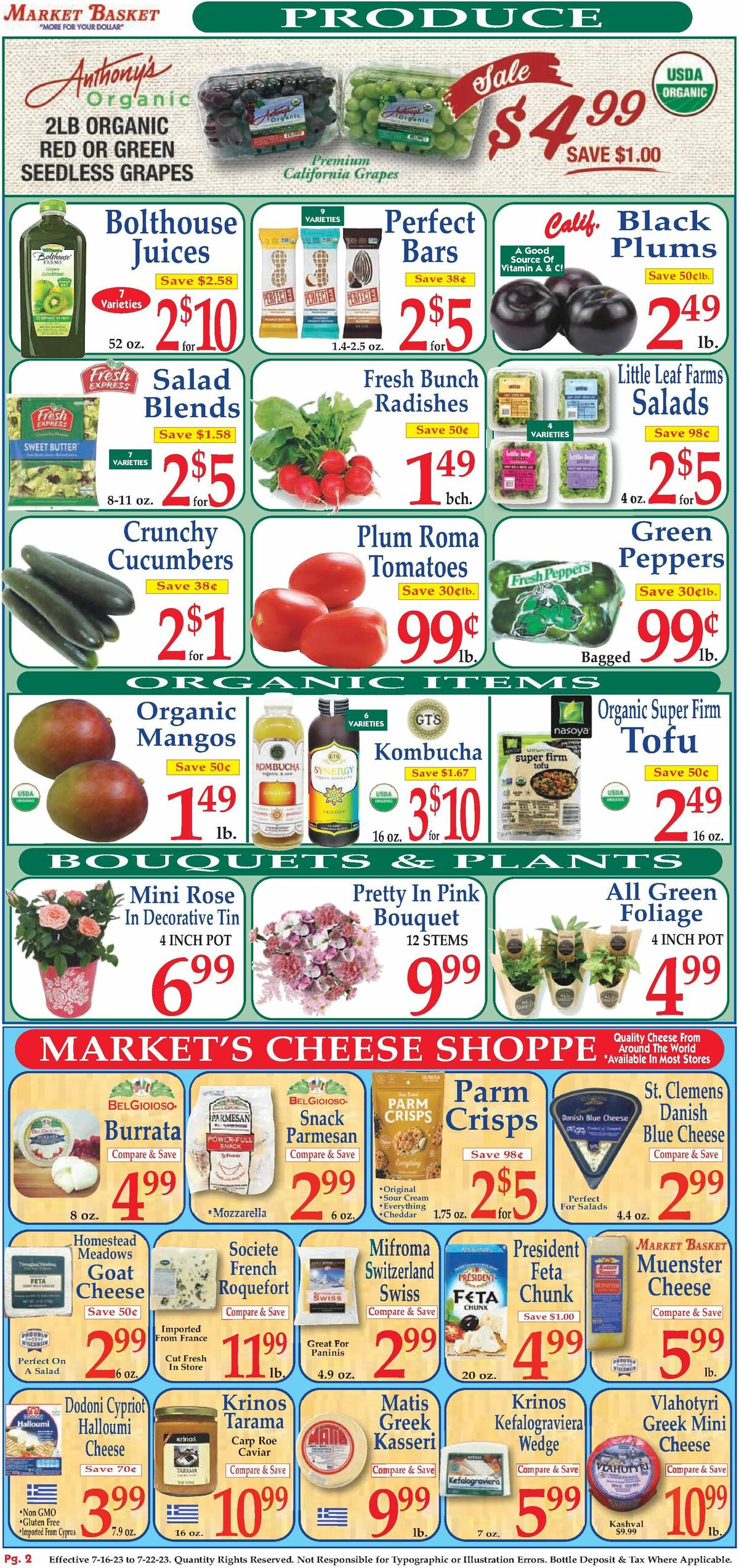 Market Basket Flyer from July 16 Page 2