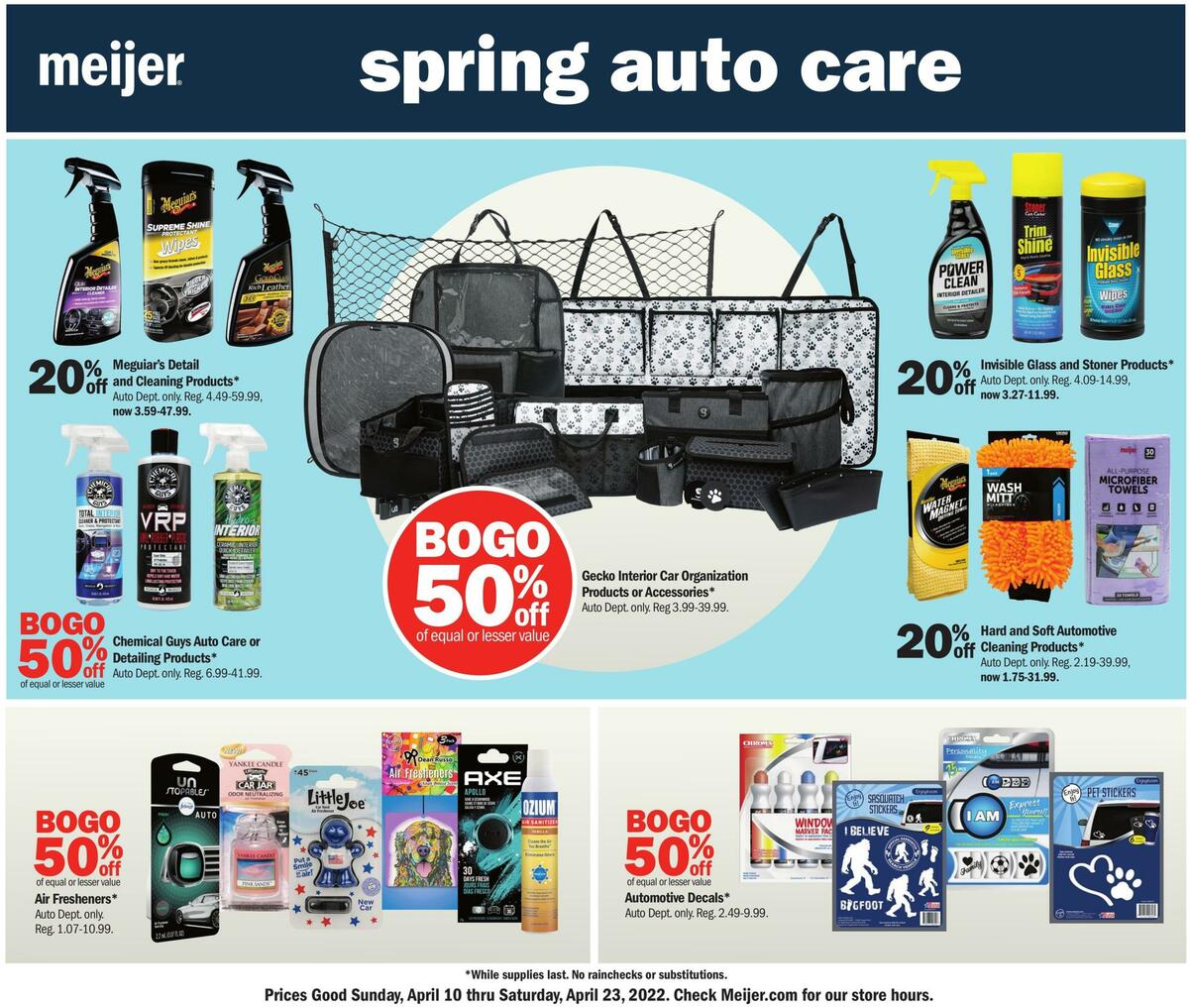 Meijer Automotive Weekly Ad from April 10
