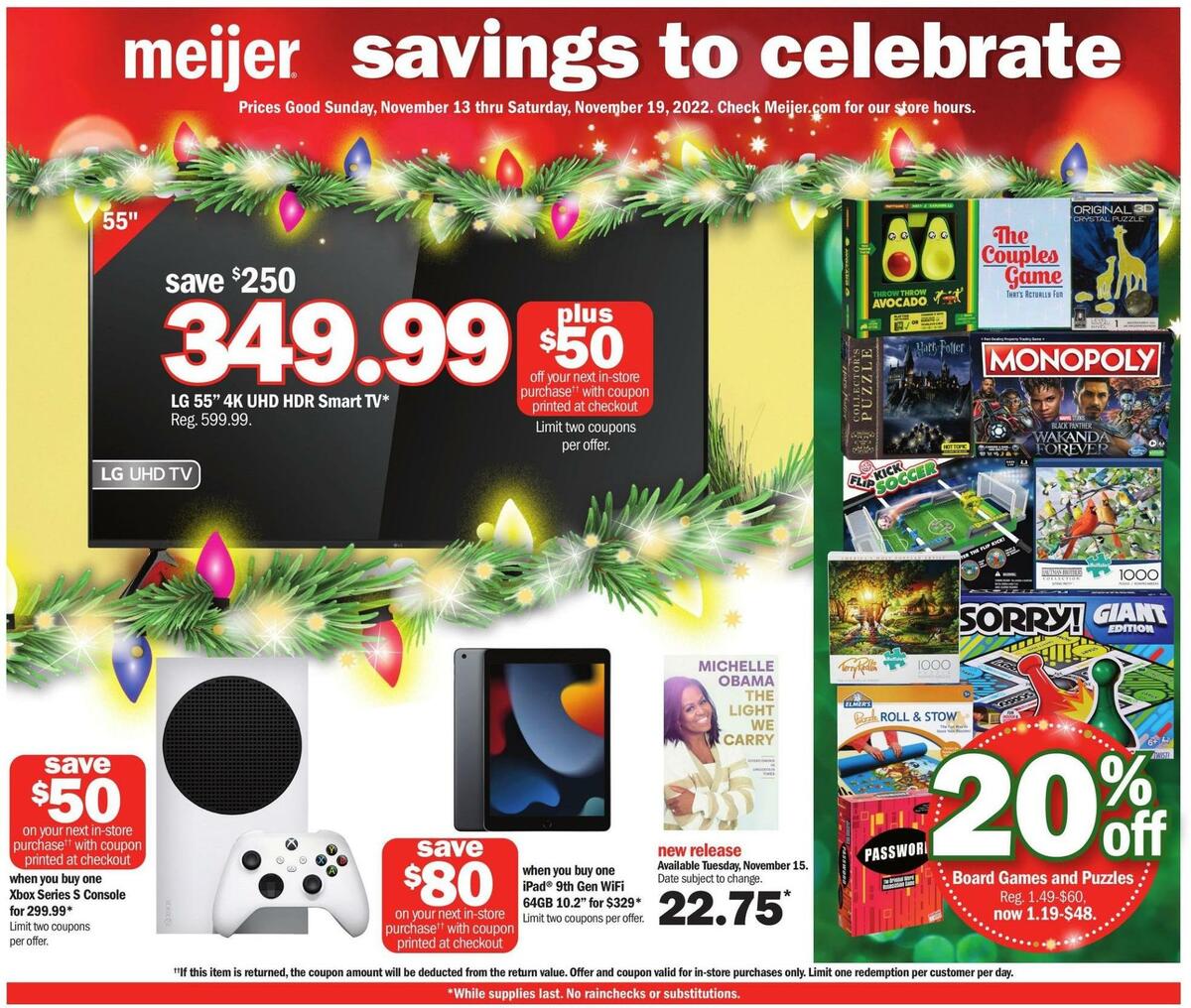 Meijer Holiday Ad Weekly Ad from November 13