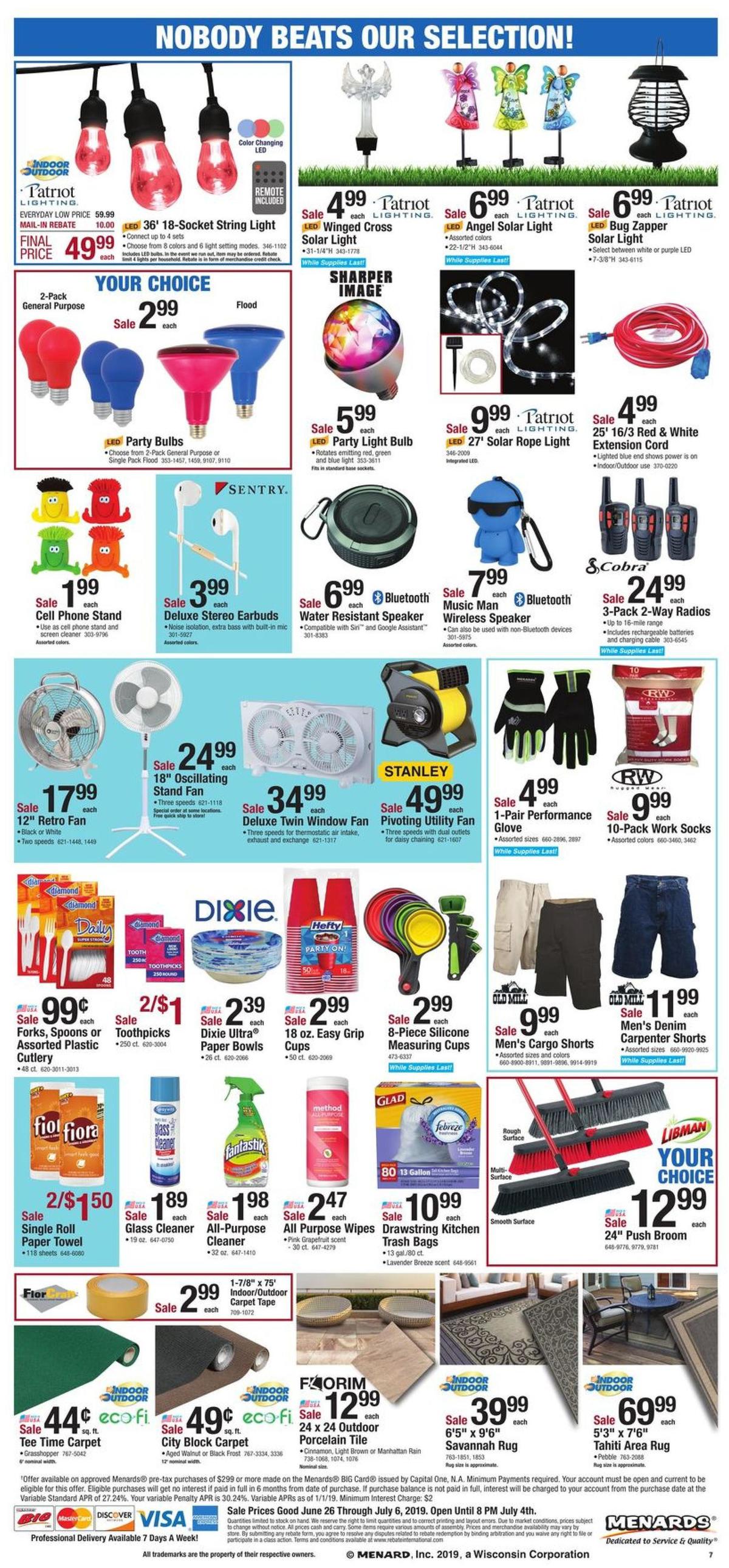 Menards 4th of July Sale Outdoor Gear