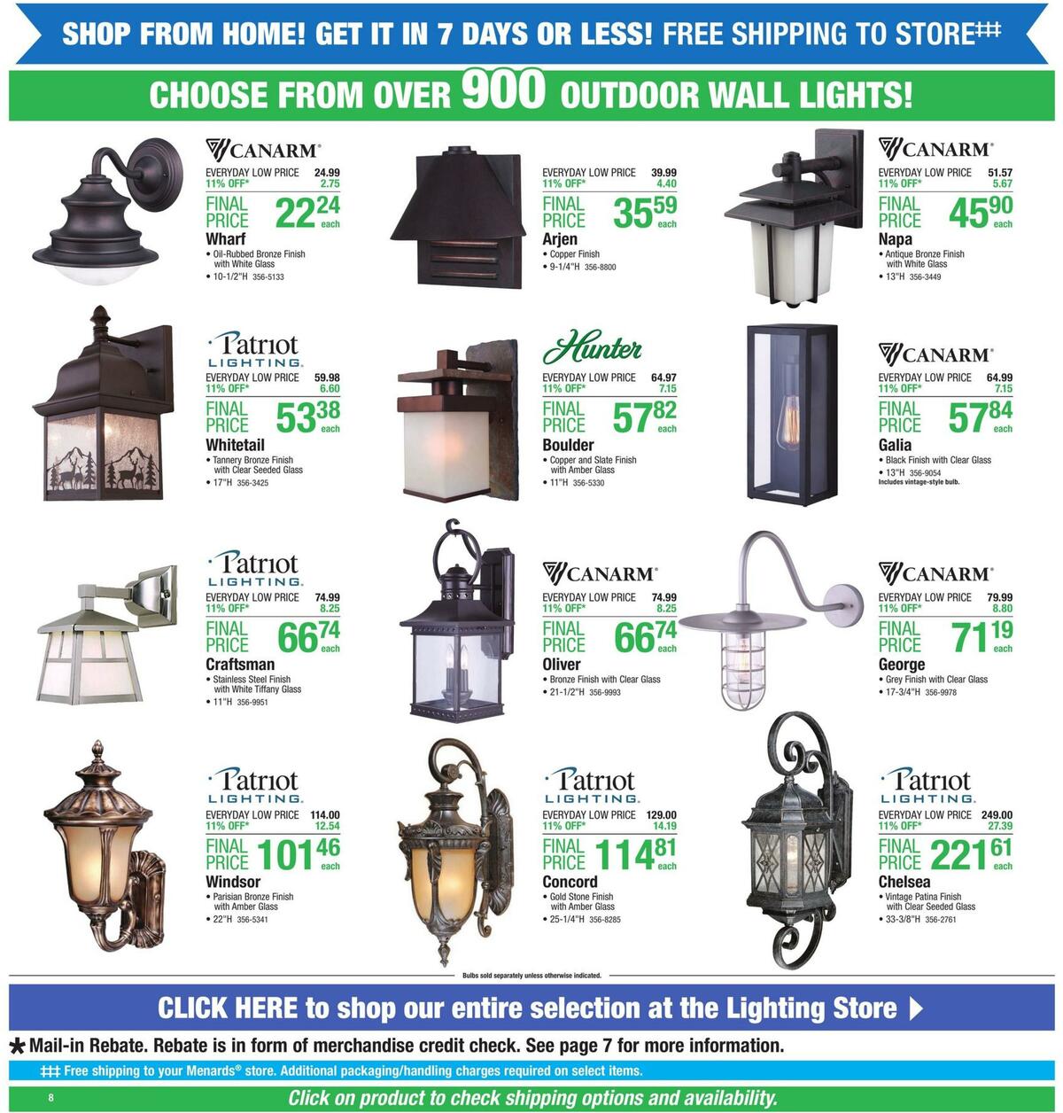 Menards Lighting and Fans Sale Weekly Ads & Special Buys for May 17 - Page 8