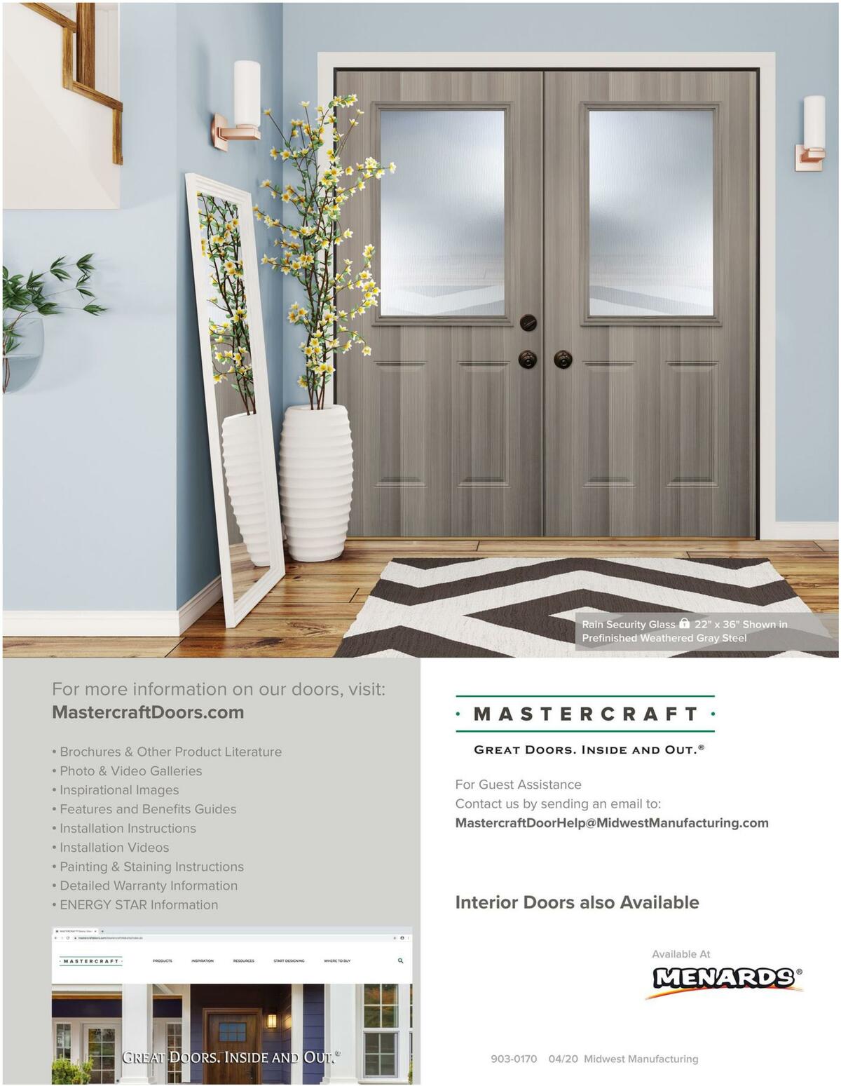 Menards MASTERCRAFT Exterior Doors Weekly Ads & Special Buys from June