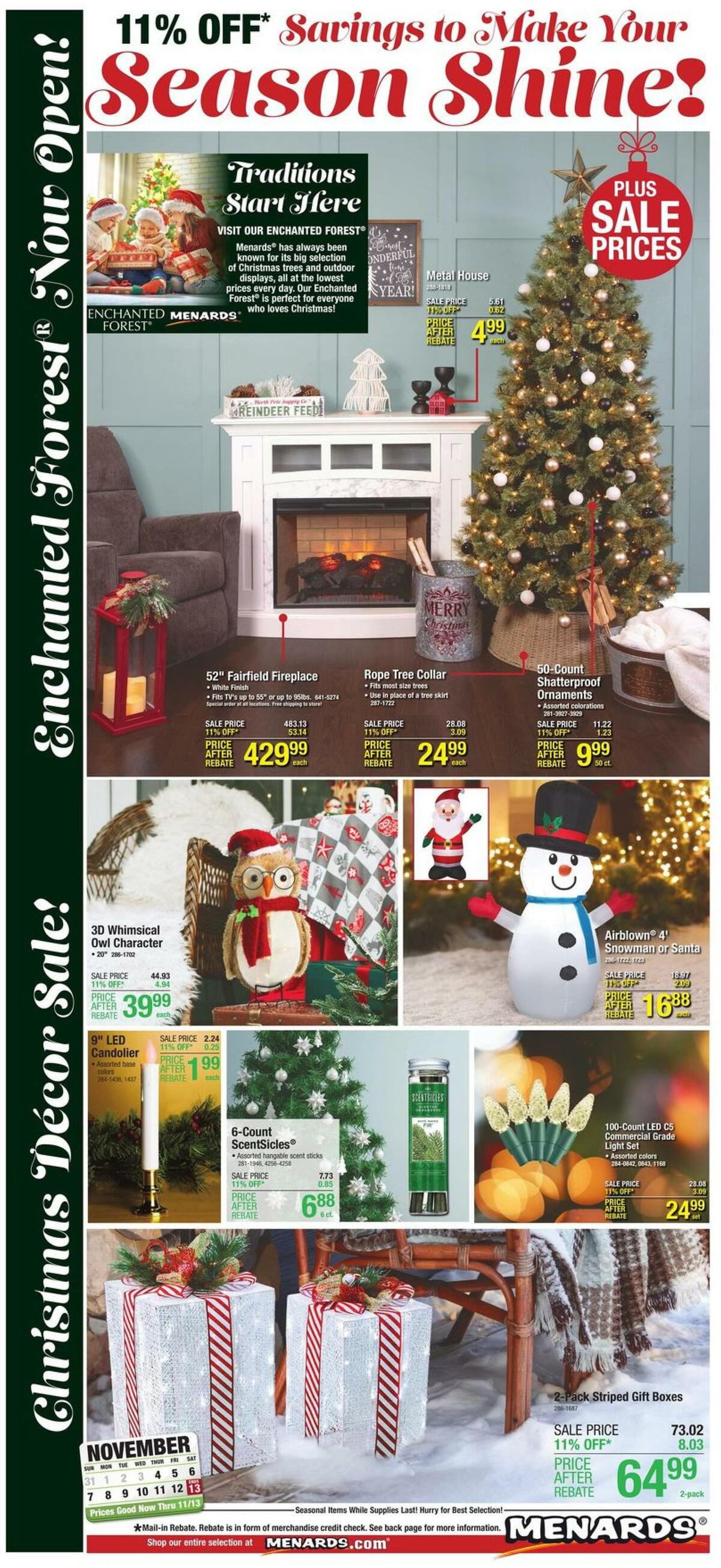 Menards Christmas Decor Weekly Ads & Special Buys from November 4