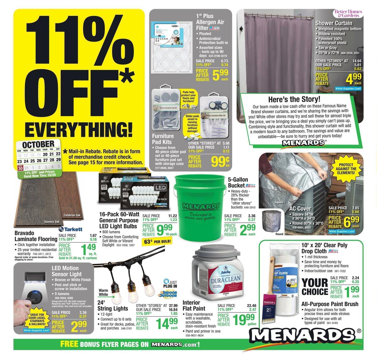 Menards Weekly Ads & Special Buys from October 20