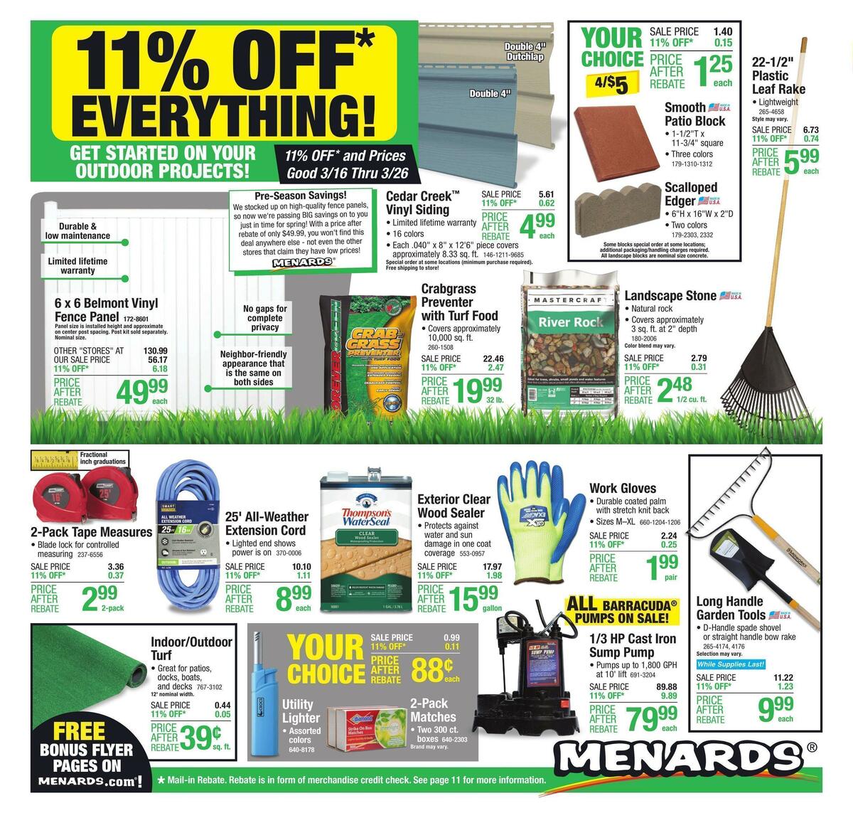 Menards Weekly Ads & Special Buys from March 16