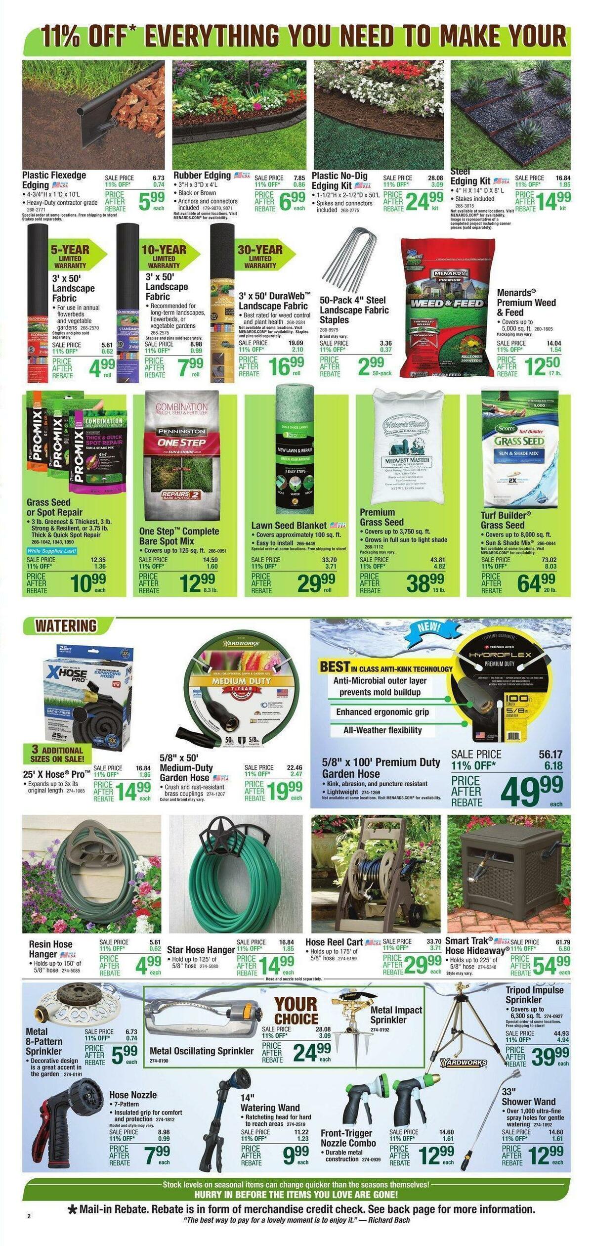 Menards Garden Center Weekly Ads & Special Buys from April 26 Page 3