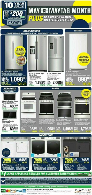 Menards May is Maytag Month