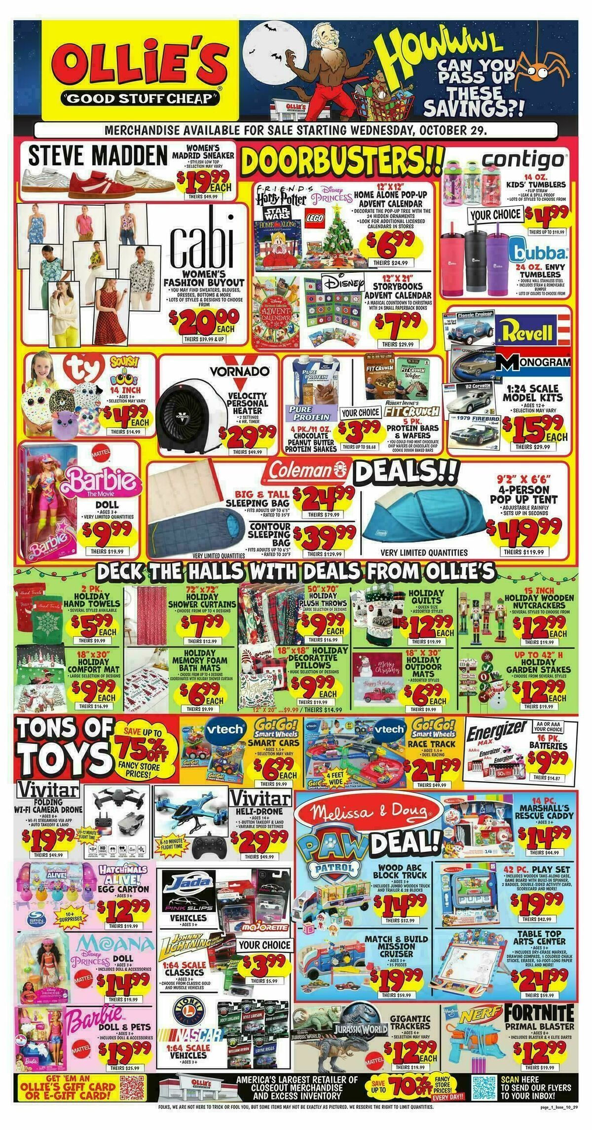 Ollie's Bargain Outlet Outlet Weekly Ad from October 29