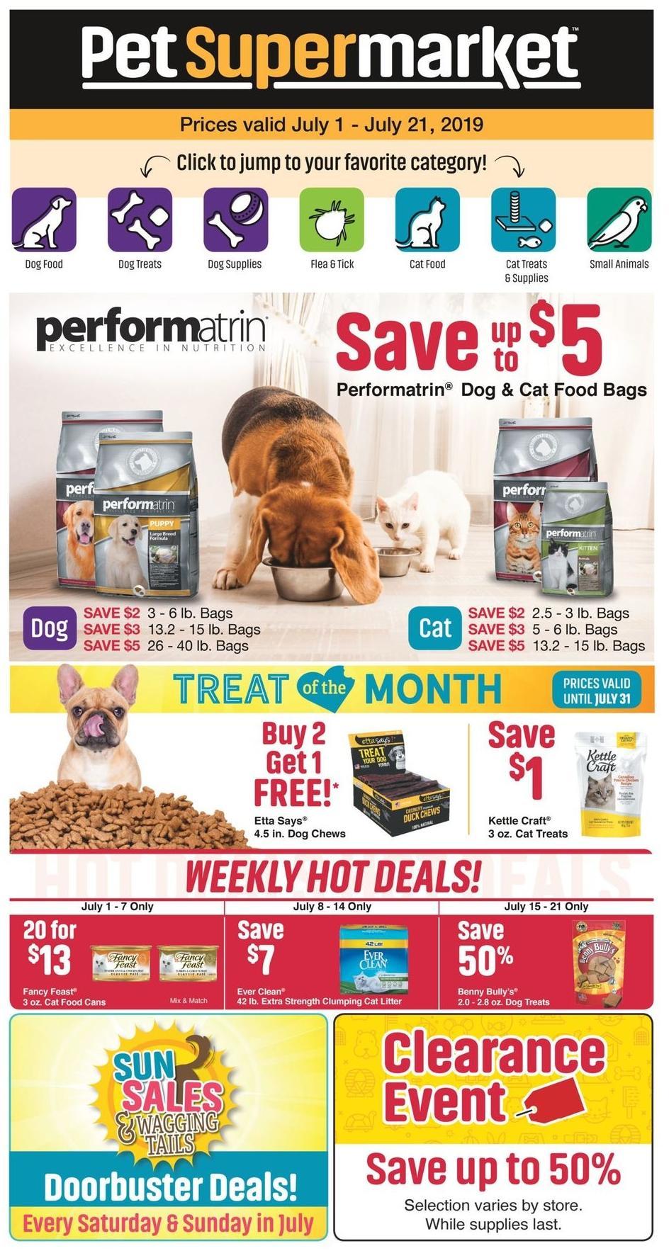 Pet Supermarket from July 1