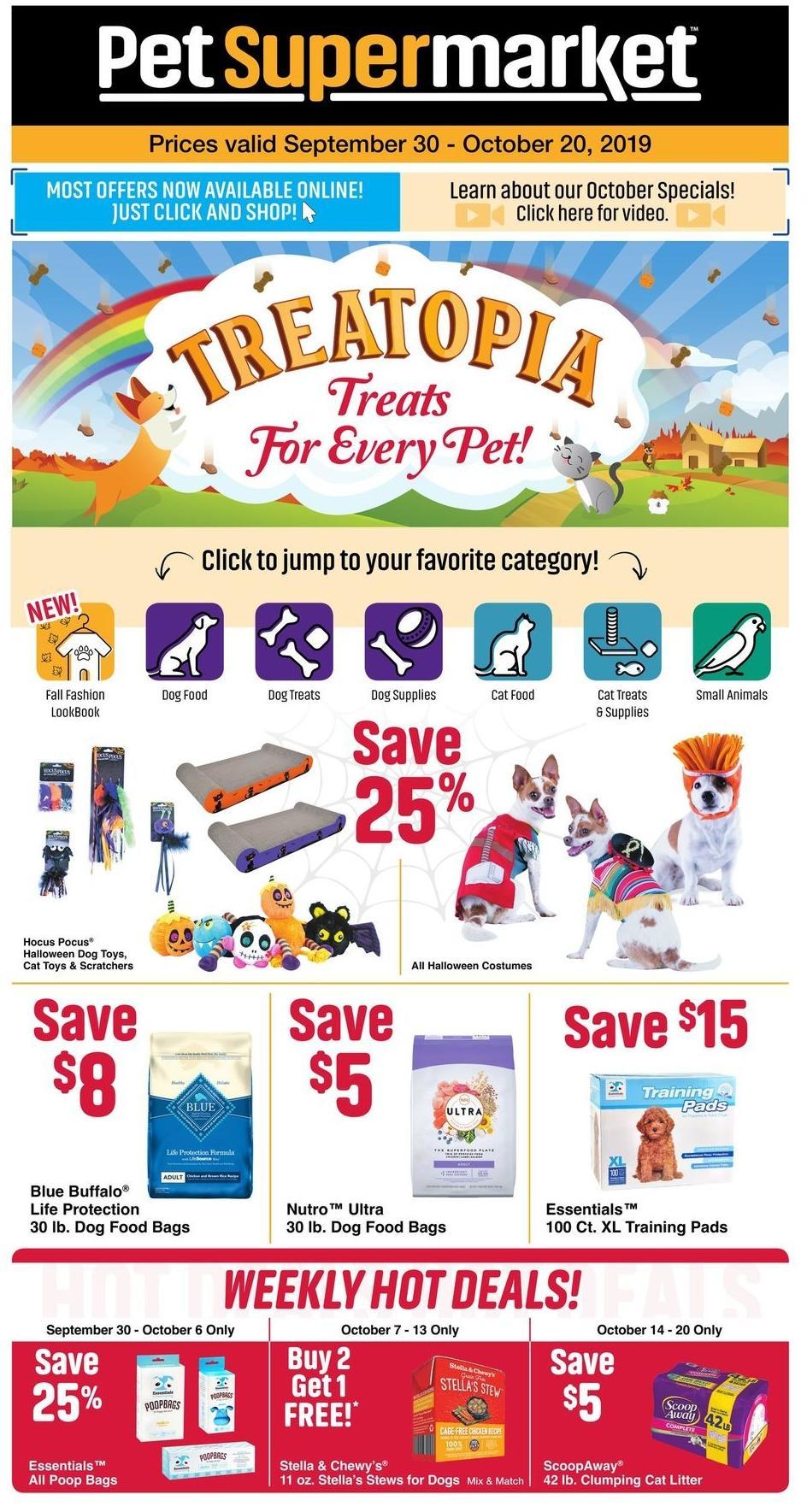 Pet Supermarket from September 30