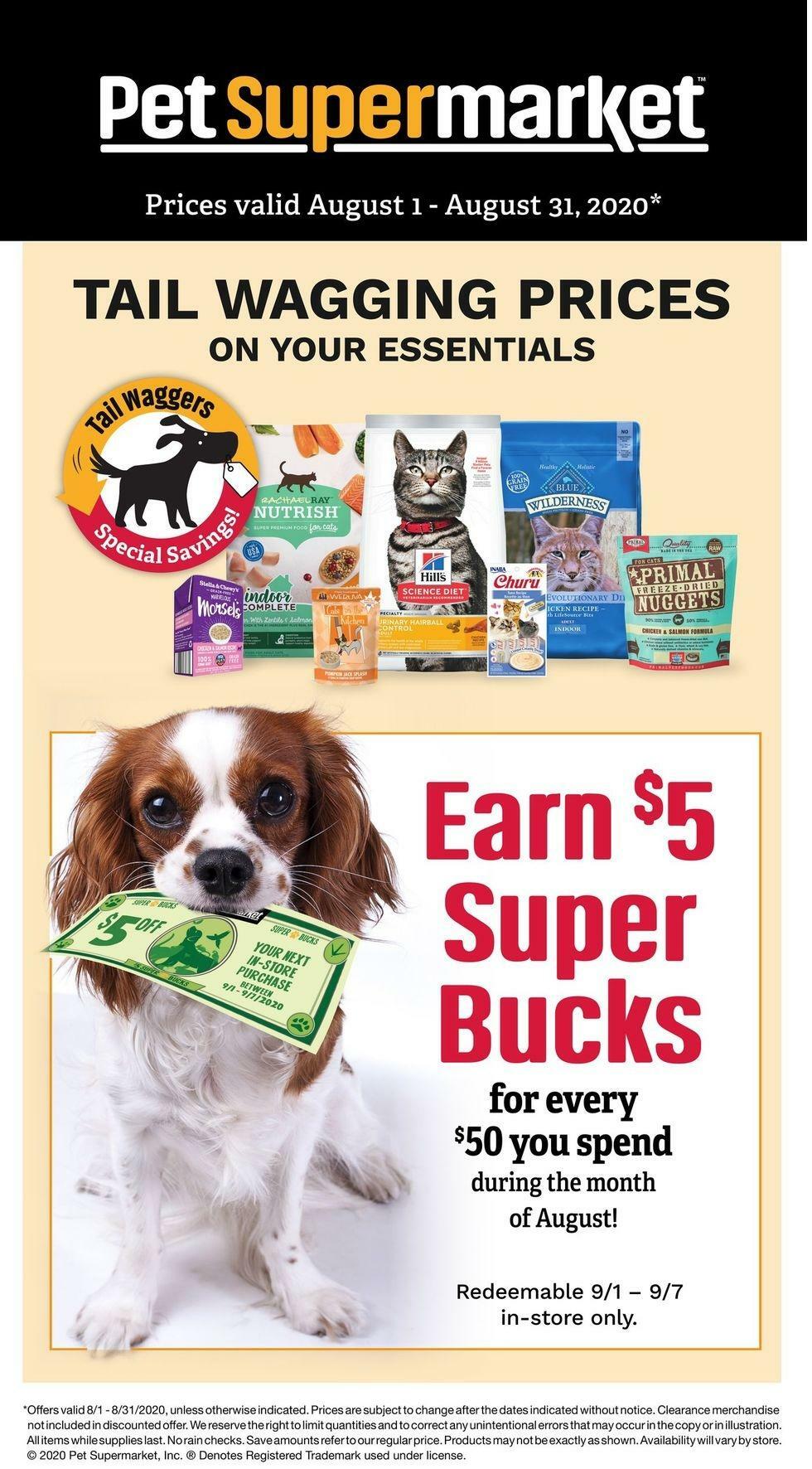 Pet Supermarket Cat and Small Pet Savings from August 1