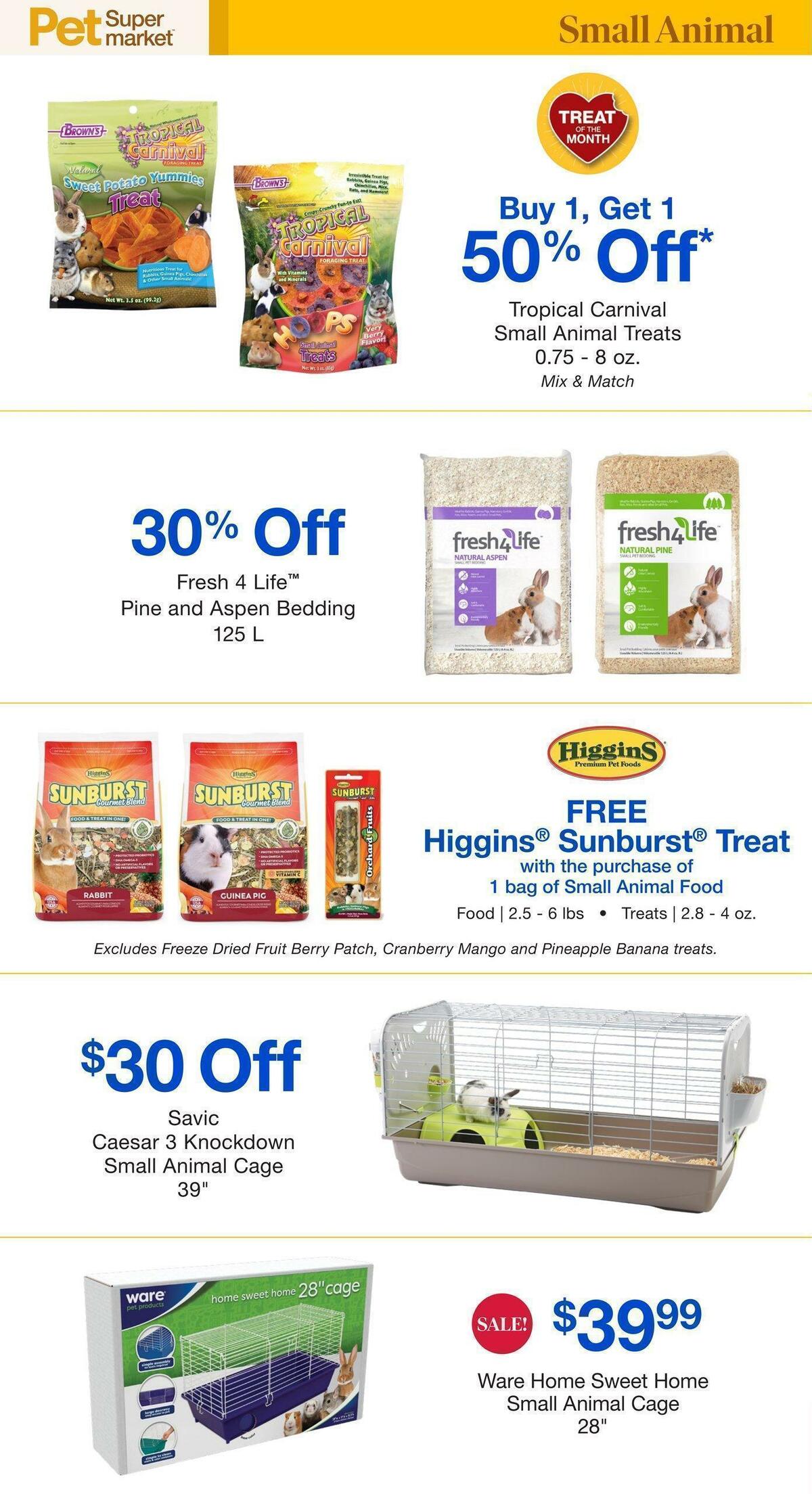 Pet Supermarket Small Animal Local Ad & Deals from February 2