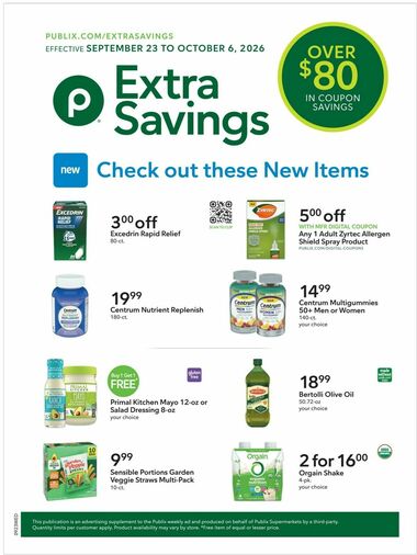 Publix Extra Savings