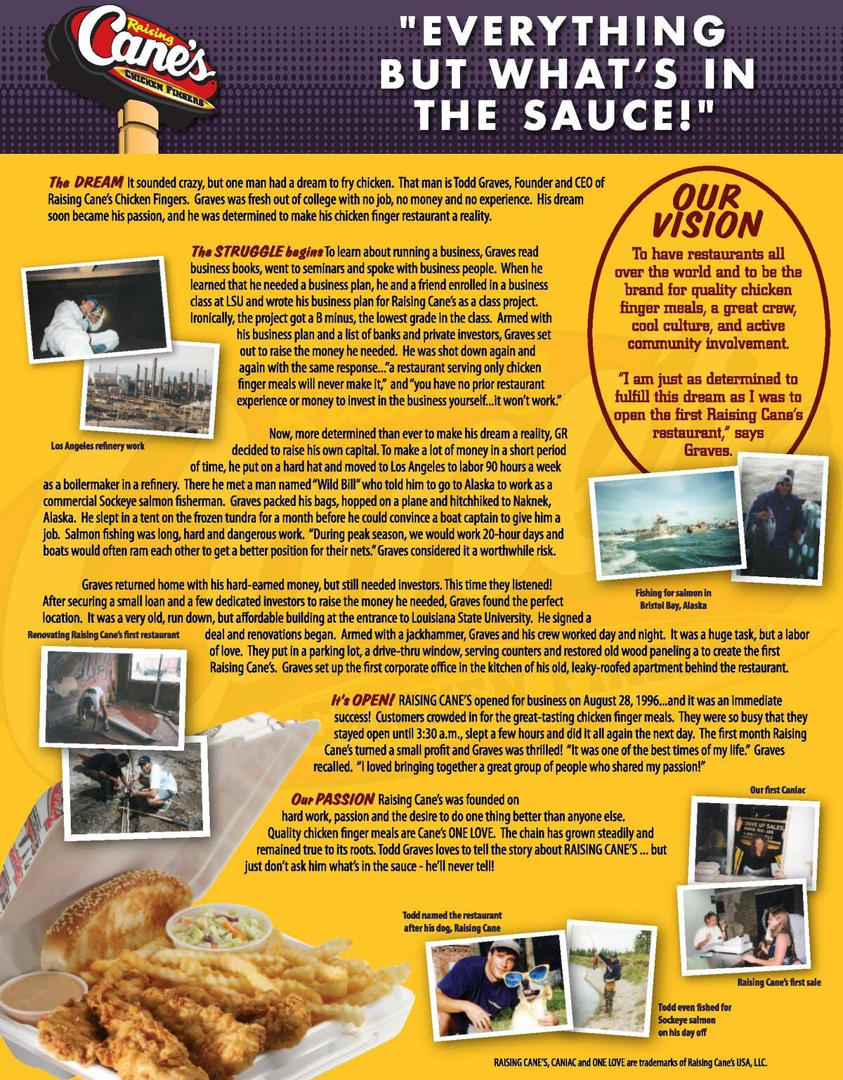 Raising Cane's Menu from August 22 Page 2