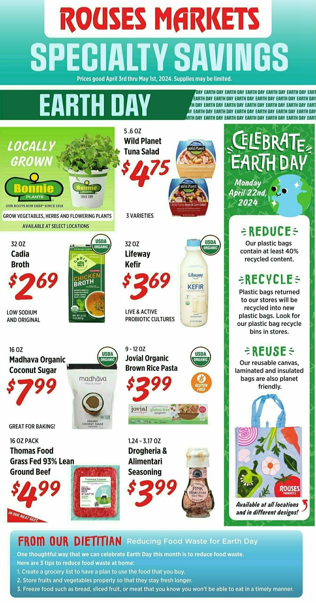 Rouses markets april specialty savings weekly circular from april 3