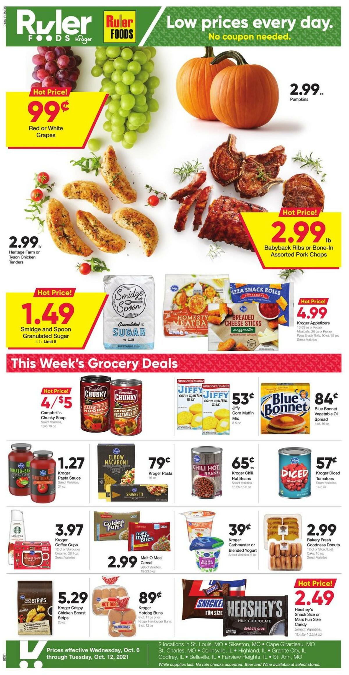 Ruler Foods Best Offers & Special Buys from October 6