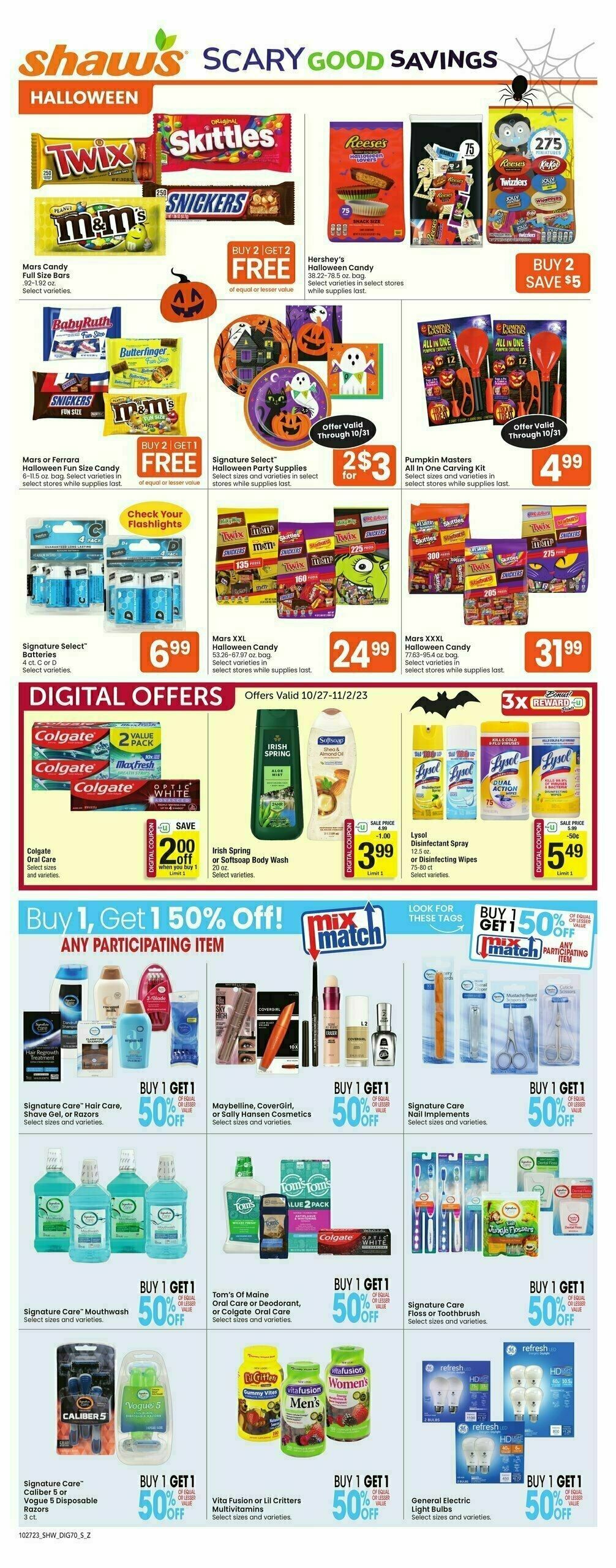 Shaw's Additional Savings Weekly Flyer from October 27