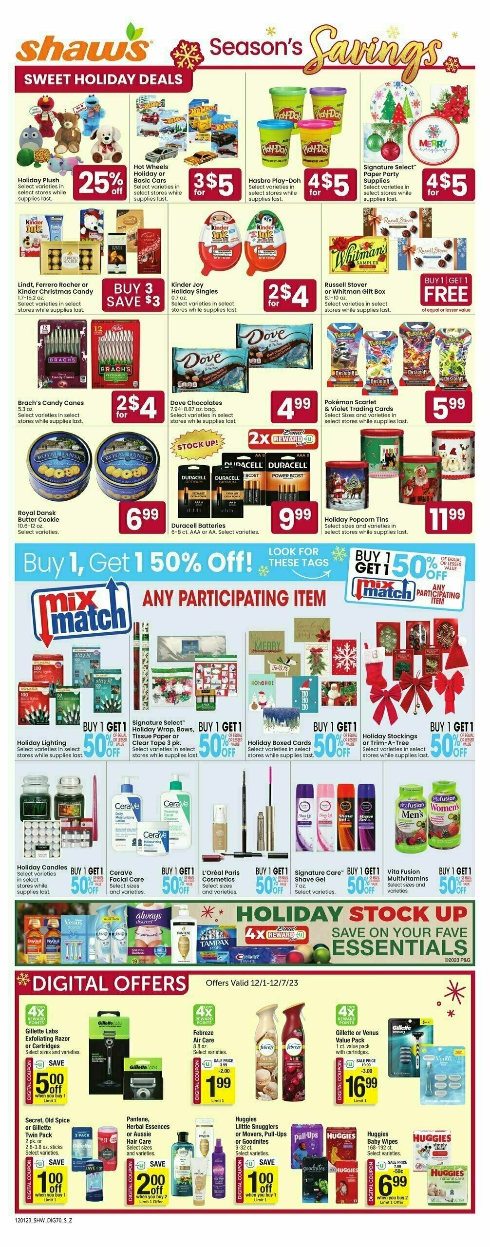 Shaw's Additional Savings Weekly Flyer from December 1