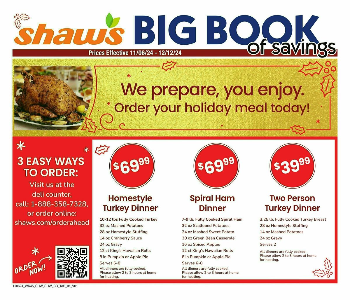Shaw's Big Book of Savings Weekly Flyer from November 6