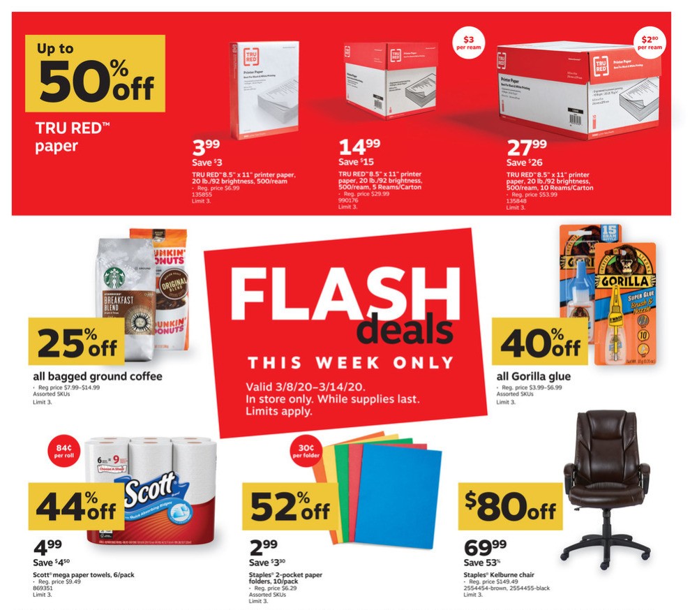 Staples Staples weekly ad from March 8