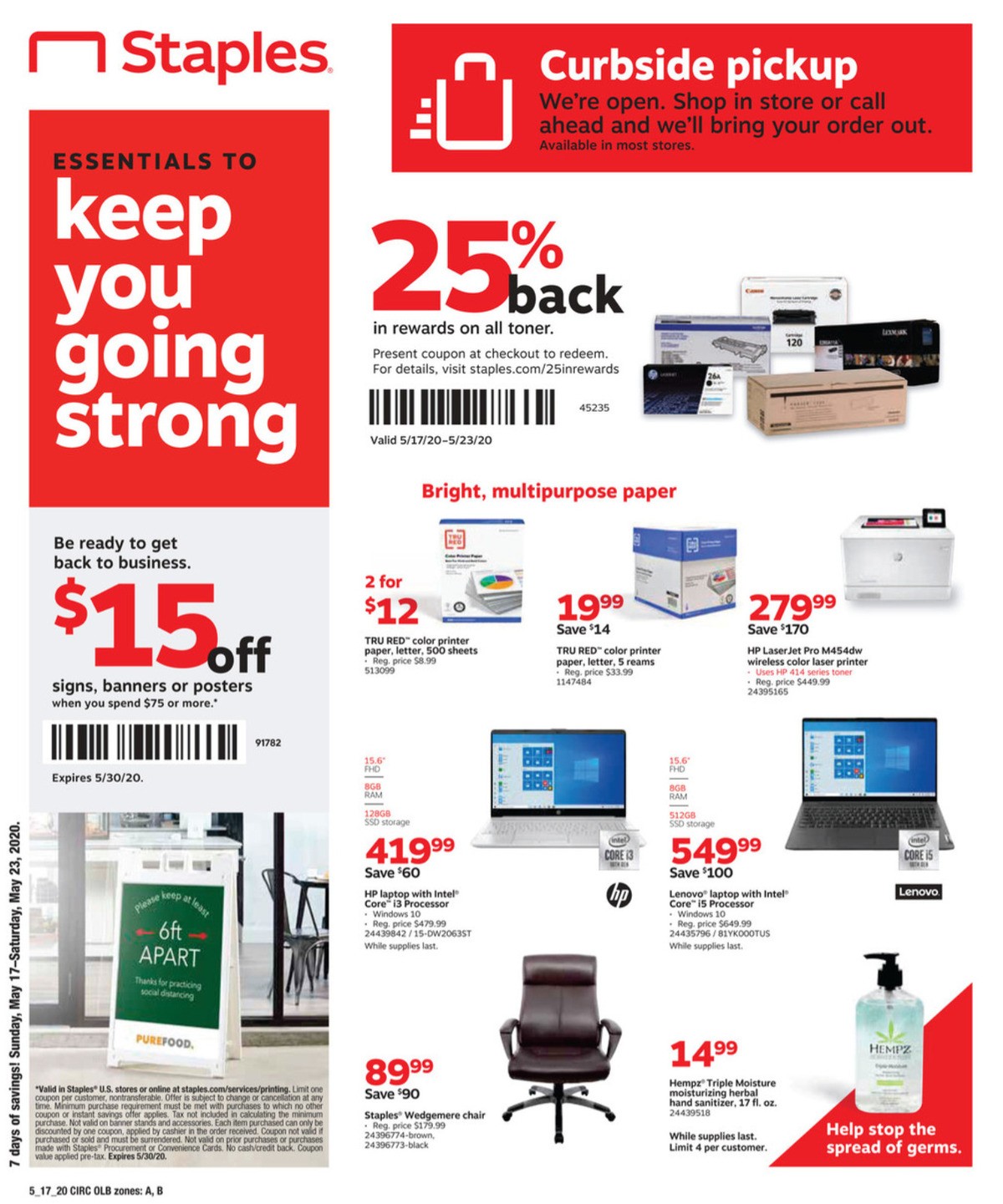 Staples Staples weekly ad from May 17