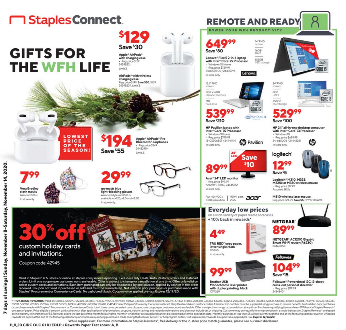 Staples Staples weekly ad from November 8