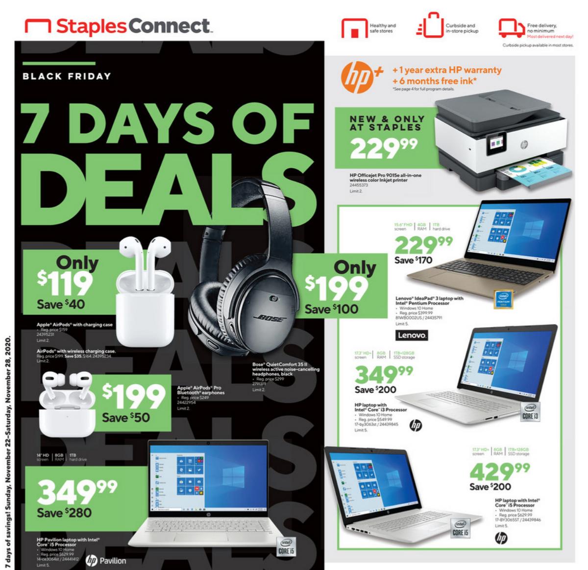 Staples Black Friday Staples weekly ad from November 22