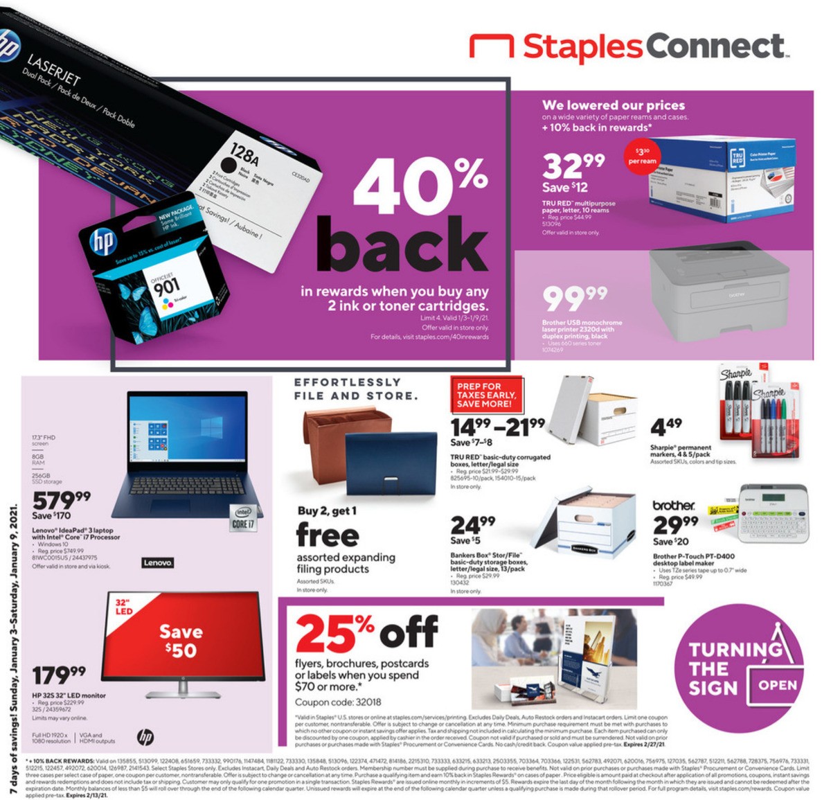 Staples Staples weekly ad from January 3