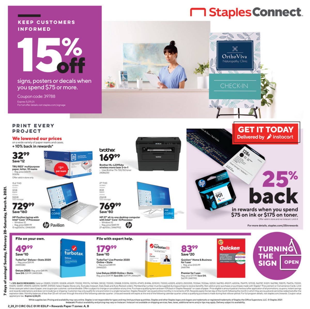 Staples Staples weekly ad from February 28